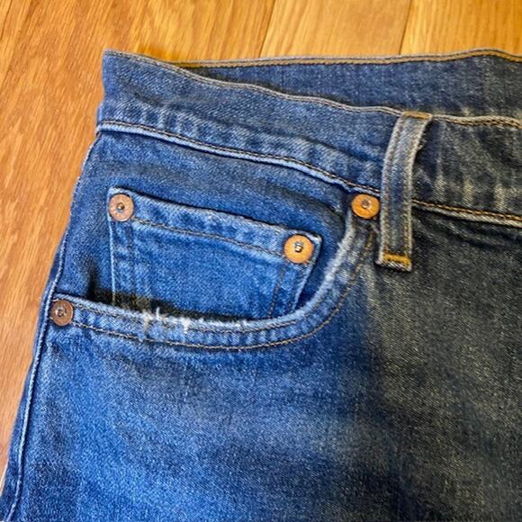 AGOLDE Nico High Rise Jeans Womens 32x27 Subdued Dark Wash Stretch Denim - Picture 9 of 9